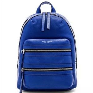 $695 Marc Jacobs Blue Genuine Leather Backpack Bag